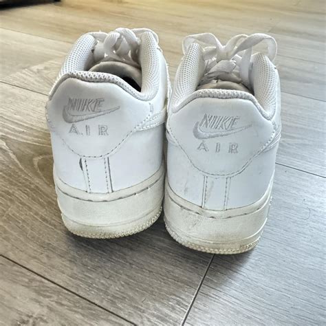 White Nike air force 1 some signs of wear good... - Depop