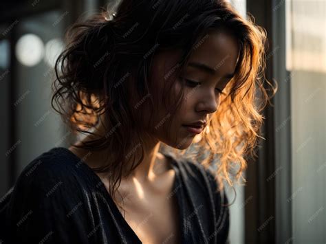 Premium AI Image | A girl struggles with sadness and depression delves