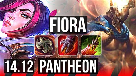 Fiora Vs Pantheon Top 8 Solo Kills Rank 9 Dominating Eune