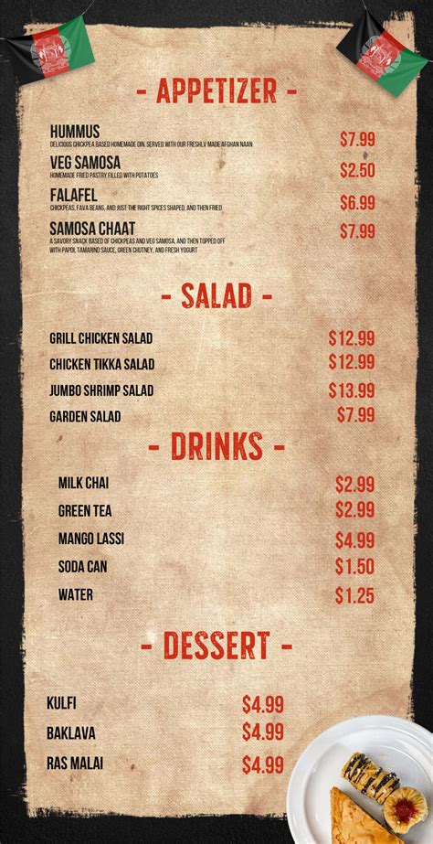 OUR MENU | Afghan Kabob & Grill