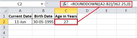 How To Calculate Age In Excel Javatpoint