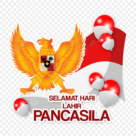 Decorative Greeting Selamat Hari Lahir Pancasila Day Pancasila