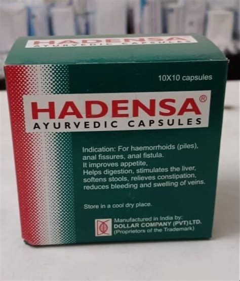 Hadensa Ayurvedic Capsules For Bloody Piles At Rs 170 In Chennai ID