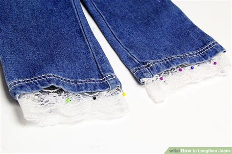 4 Ways To Lengthen Jeans Wikihow Sewing Pants Jeans Diy Altering