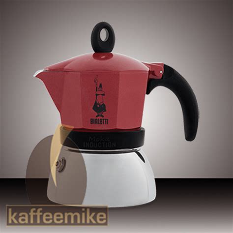 Bialetti Moka Induction Espressokocher Tassen Rot Espressokocher