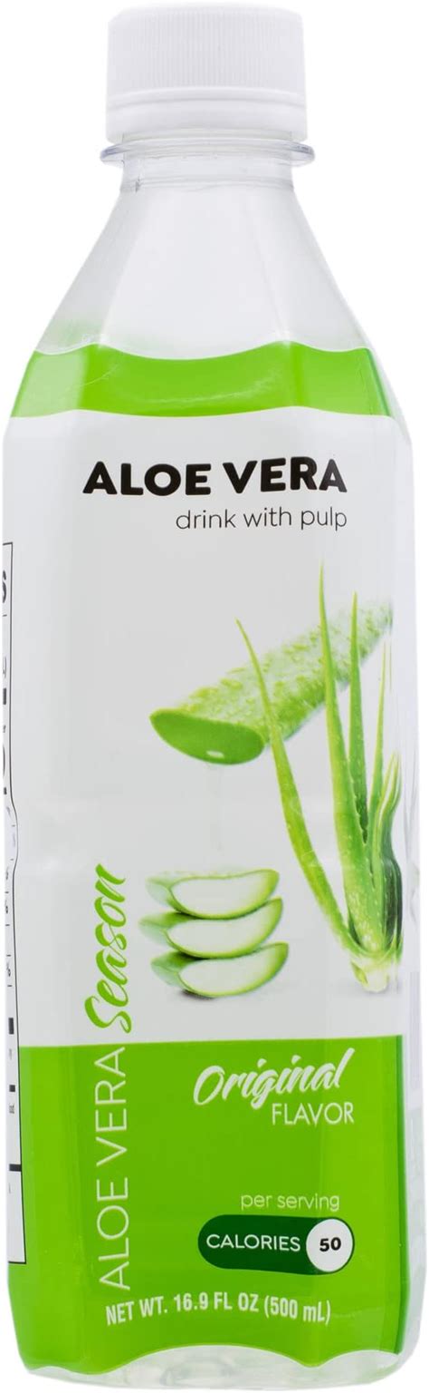 Amazon Season Aloe Vera Drink With Pulp Original Flavor 16 9 Fl