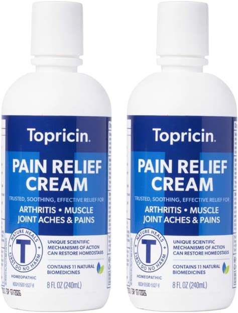 Topricin Crema De Terapia Para Aliviar El Dolor 16 Onzas