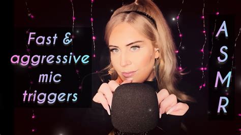 Asmr⚡️fast And Aggressive⚡️ Mic Triggers With Mouth Sounds Mic