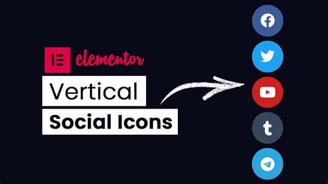 Vertically Aligned Elementor Social Icons WordPress Elementor