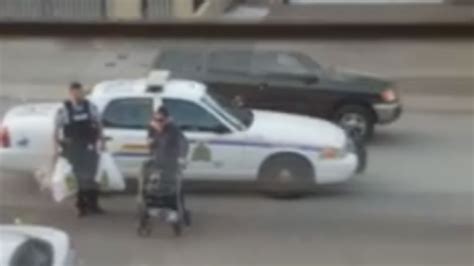 Video Of B C Mountie Helping Woman With Groceries Goes Viral Ctv News