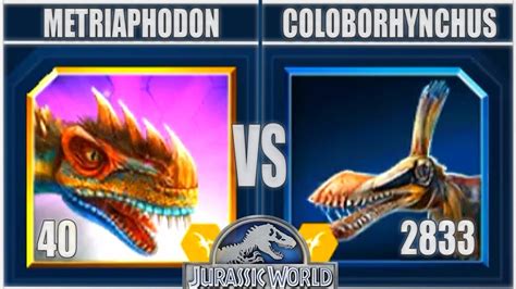 Metriaphodon Vs Coloborhynchus Top 5 Unlock Plesiosuchus Jurassic World The Game Youtube