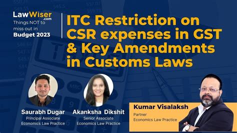 Budget 2023 ITC Restriction On CSR Expenses In GST Key Amendments