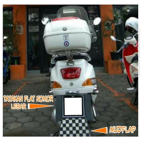 Jual Tatakan Plat Nomor Belakang Vespa LX LXV Primavera DLL