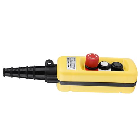 Hoist Crane Push Button Pendant Controller With Emergency Stop Ip54 5a