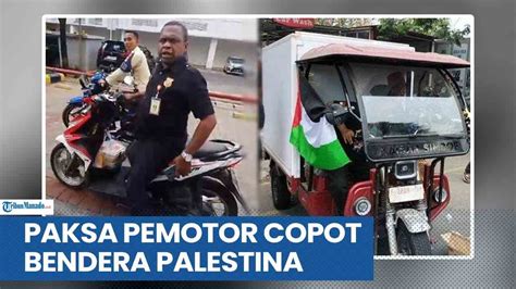 Viral Satpam Apartemen Paksa Pengendara Copot Bendera Palestina