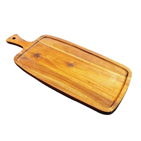 Acacia Wood Serving Board With Handle Kuvings Australia