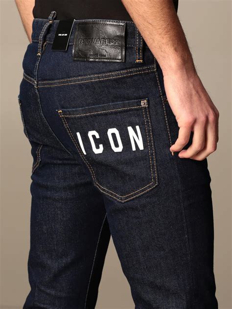 Dsquared2 Regular Waist Jeans With Icon Logo Jeans Dsquared2 Men