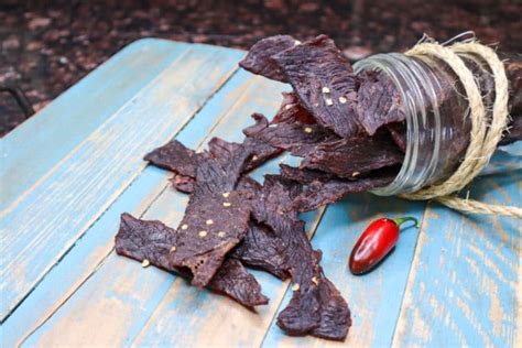 Spicy Dr Pepper Beef Jerky ~ The Recipe Bandit