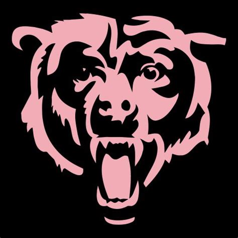 Pink Chicago Bears CAD CUT Alternate Logo 1999-Present iron on stickers ...