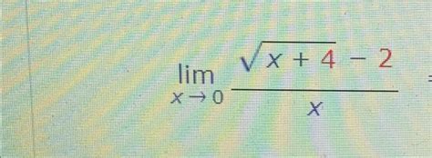 Solved Limx→0x42 2x