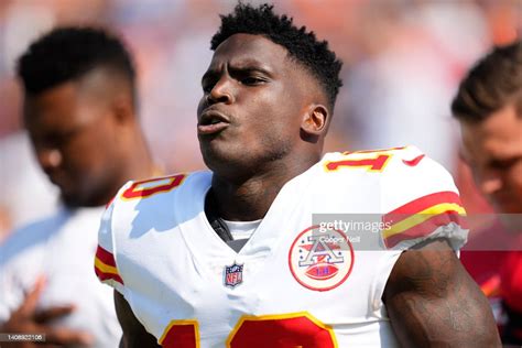 Tyreek Hill Of The Kansas City Chiefs Stands During The National