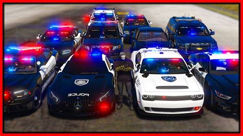 GTA 5 Roleplay STEALING 10 COP CARS RedlineRP YouTube