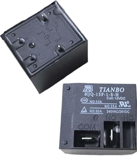 Bubupig 10 PCS 12V Relay HJQ-15F-1-S-H 12VDC 30A 4Pins India | Ubuy