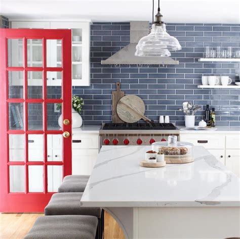 Dark Blue Subway Tile Backsplash - Diy Projects