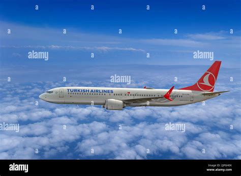 Turkish Airlines Boeing 737 Max 9 Aircraft In Mid Flight Aircraft Registration Tc Lya Stock