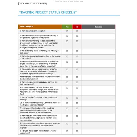 Project Checklist | Templates PMO