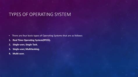 Solution Types Of Operating Systems Studypool