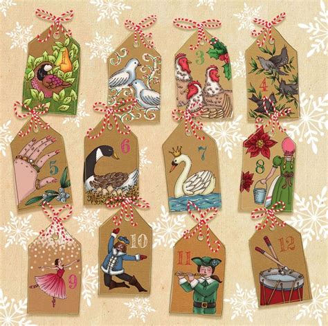 Twelve Days Of Christmas Pack Of 10 Christmas Cards Twelve Days Of