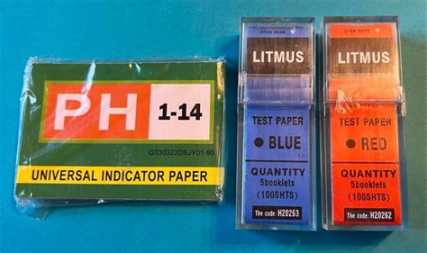 Red And Blue Litmus Paper And Universal Ph Test Litmus