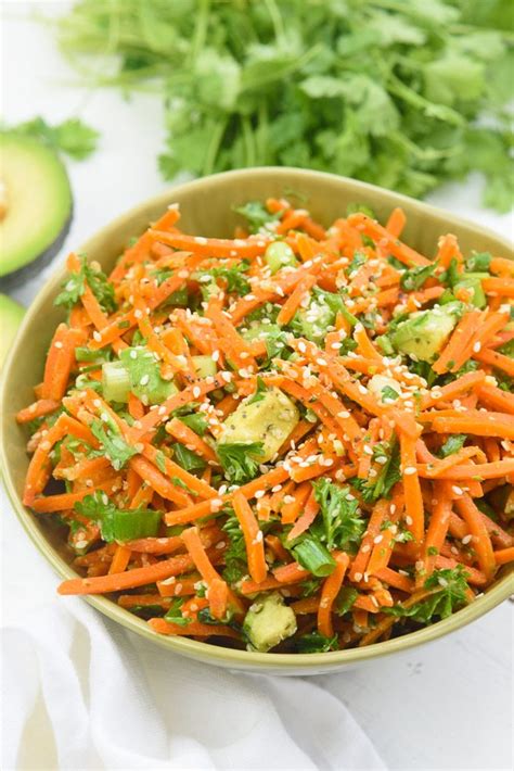 Raw Asian Carrot Avocado Salad Recipe Solluna By Kimberly Snyder