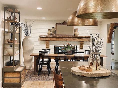 Open Concept Kitchen And Dining With Rustic Wood Accents Soul Lane