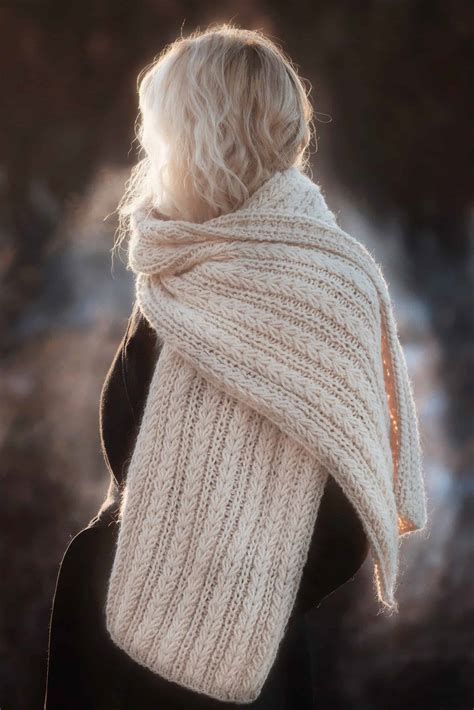 White Knit Scarf