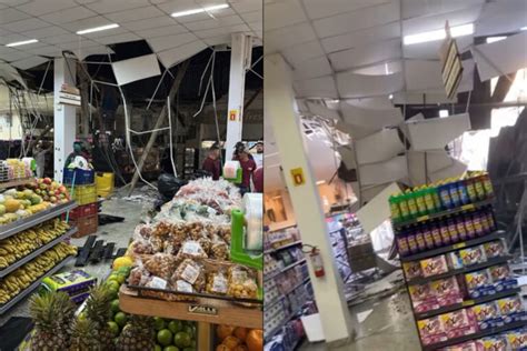 Teto desaba em supermercado e deixa vítima na Grande Curitiba