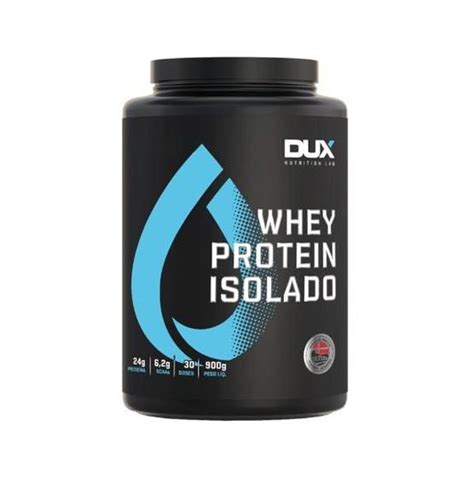 Whey Protein Isolado Morango Pote 900g Dux Nutrition DUX NUTRITION