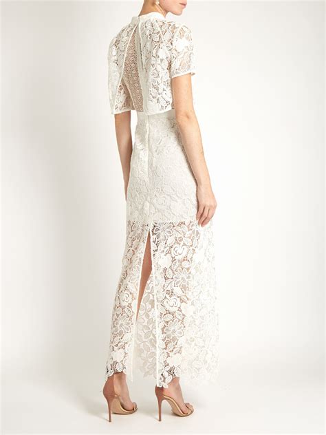 Lyst Self Portrait Marcela Guipure Lace Gown In White