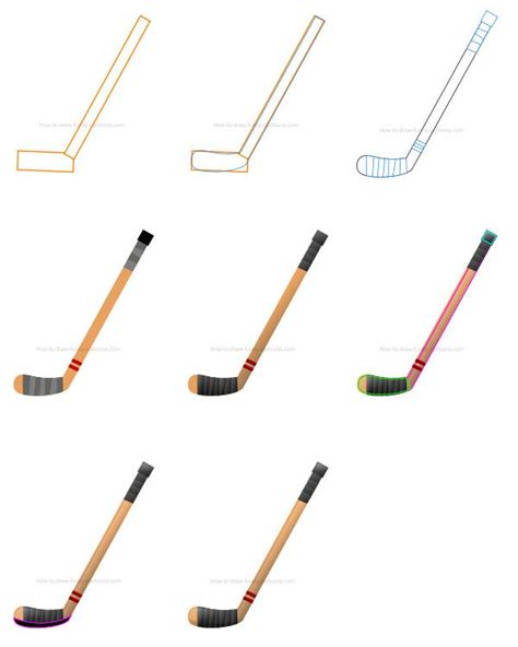 How To Draw A Hockey Stick Step By Step At Drawing Tutorials