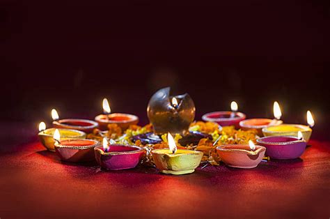 Diwali Clay Diyas Illuminate Festivities Clay Culture Beautiful Photo ...