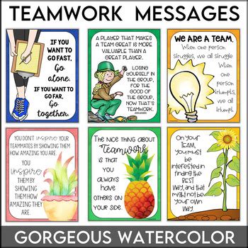 Teamwork Quotes Posters and Bonus Bulletin Board Set by Teachers Are Terrific