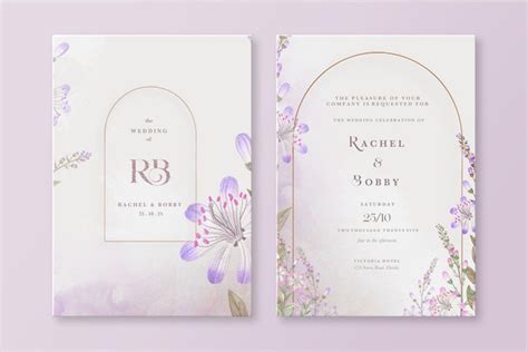 Premium Psd Geometric Floral Wedding Invitation