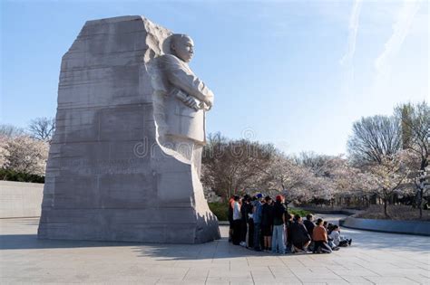 Tour Group Poses in Front of the Martin Luther King Jr Memorial ...