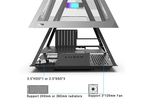 Azza Pyramid 804v Gaming Cnc Atx Case Tempered Glass Aluminum