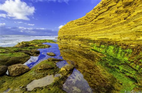 Wallpaper Pemandangan Laut Batu Langit Pantai Jurang Batuan