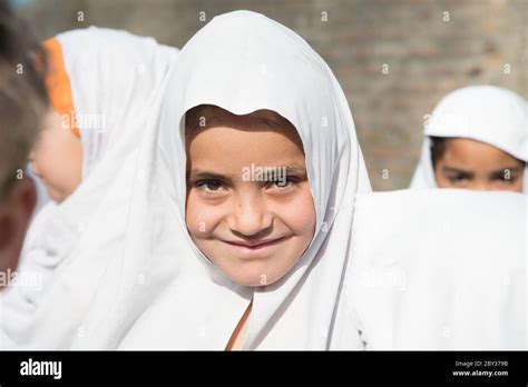 Students Inside And Outside Of A School In Swat Valley Kpk Pakistan