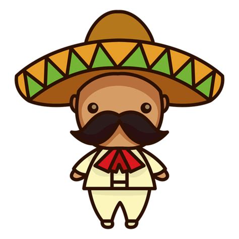 Cute Mexican Mariachi Male Character Icon Png Svg Design For T Shirts