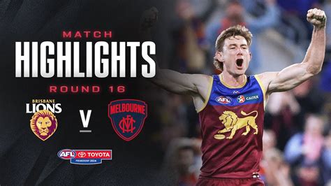 Brisbane V Melbourne Highlights Round 16 2024 Afl Youtube