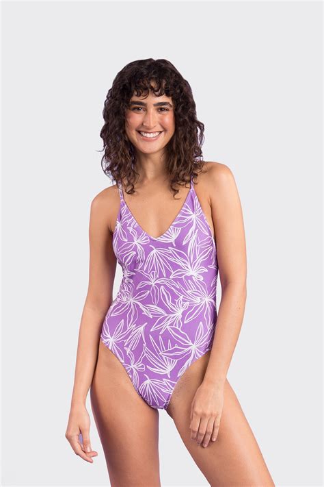 Rio De Sol Trail Purple Hype Bicolor One Piece Brazilian Swimwear Rio